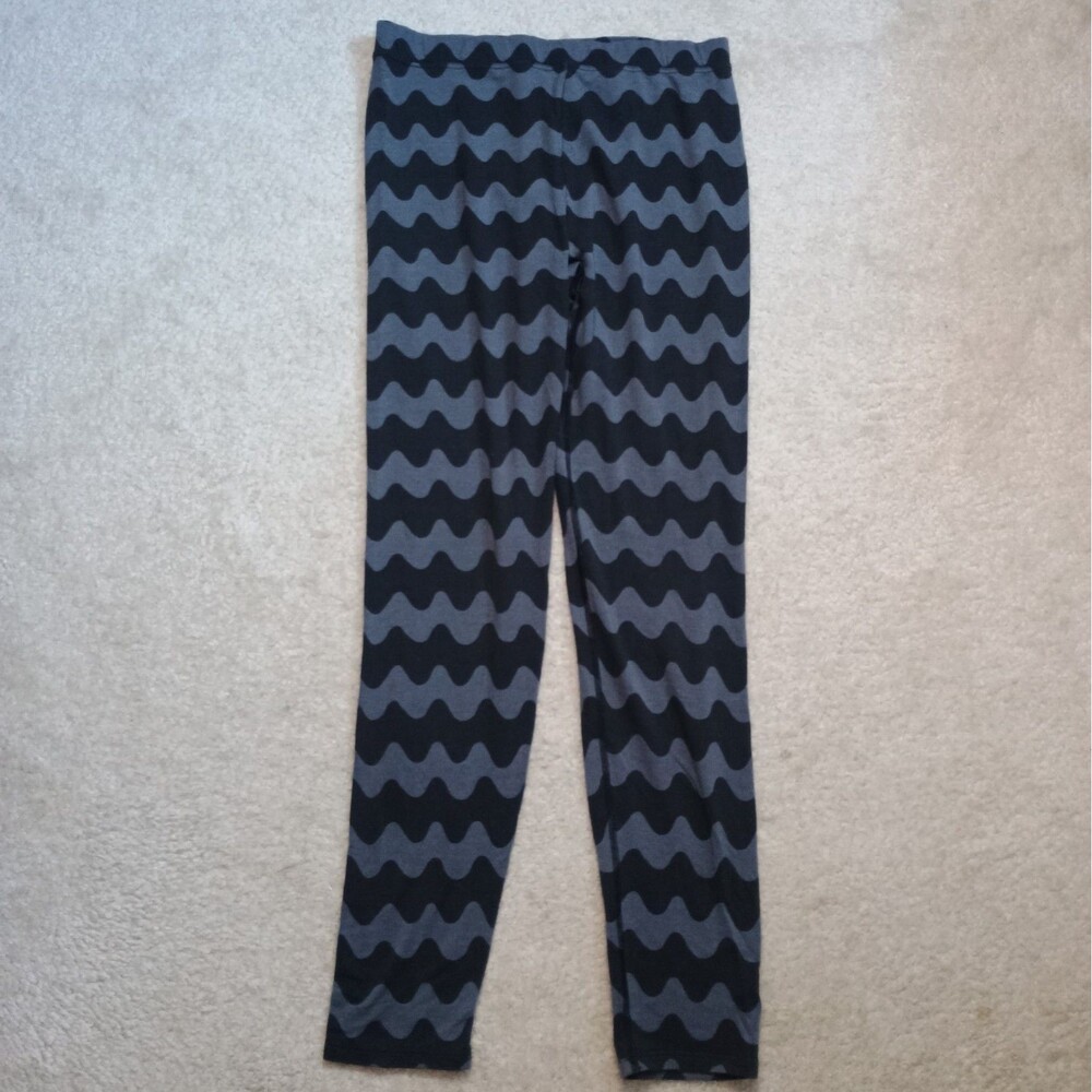 Marimekko Uniqlo Tight Womens M Black Grey Geometric Athletic Leggings